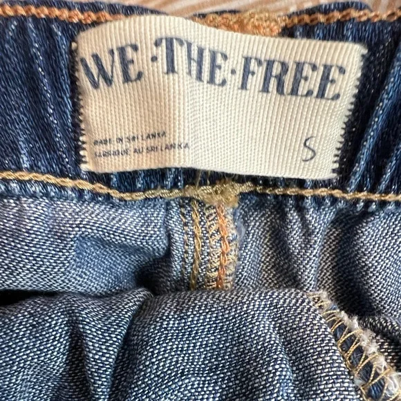 Free People We The Free Midnight Interlude Shortall Denim Size Small Blue